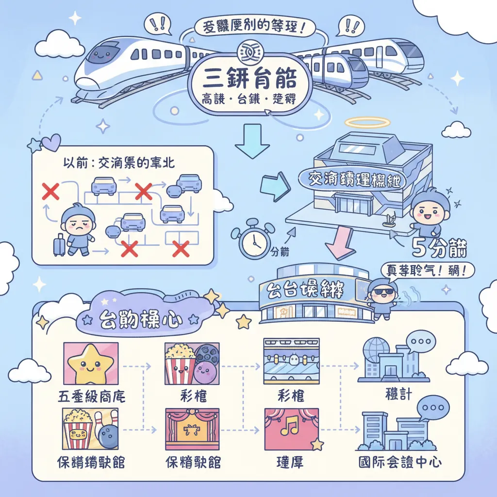 臺中娛樂城結合三鐵共構，打造全臺最強交通轉運樞紐